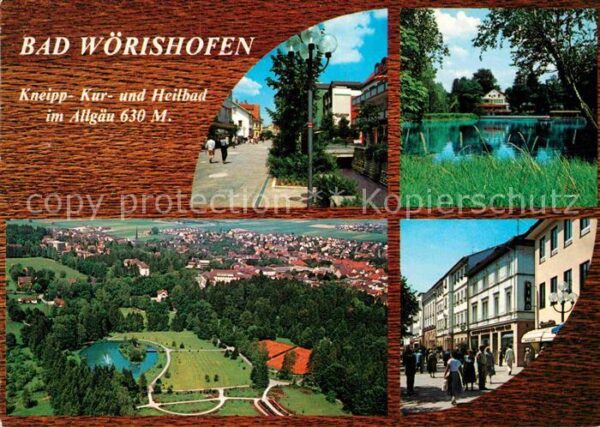 Bad Woerishofen Fliegeraufnahme Fussgängerzone Teilansi
