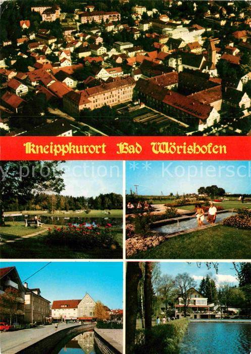 Bad Woerishofen Fliegeraufnahme Wassertretplatz Kurpark