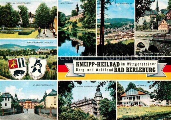 Bad Berleburg Partie an der Odeborn Schlossgarten Sch