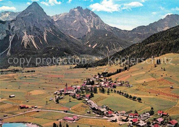 Lermoos Tirol Sonnenspitze Grünstein Fliegeraufnahme