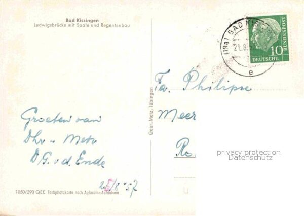 Bad Kissingen Ludwigsbrücke Saale Regentenbau – Bild 2