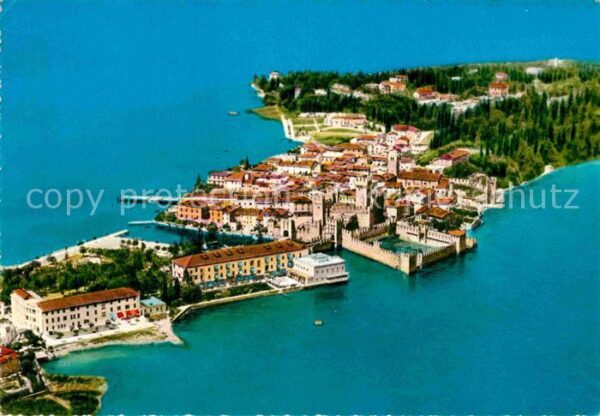Sirmione Lago di Garda Fliegeraufnahme