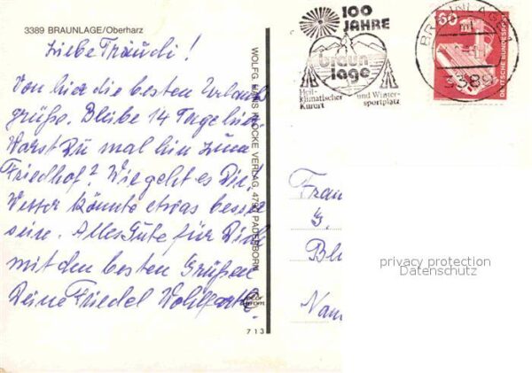 Braunlage Eichhörnchen-Brunnen Bode-Fälle Flieger – Bild 2