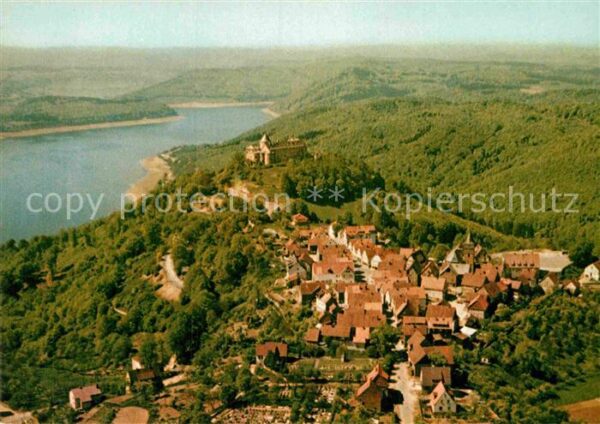 Waldeck Edersee Fliegeraufnahme