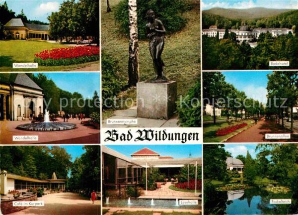 Bad Wildungen Brunnennymphe Fackelteich Lesehalle Caf