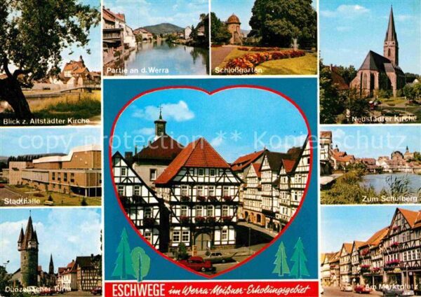 Eschwege Marktplatz Neustädter Kirche Dünzebache