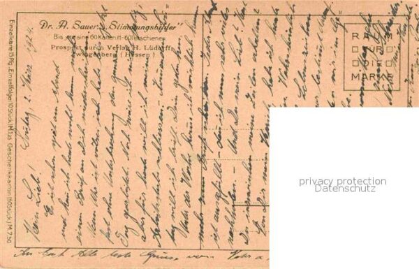 Kuenstlerkarte Dr. A. Sauer Stimmungsbilder Der düster – Bild 2