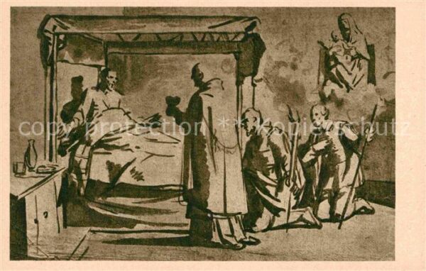 Kuenstlerkarte Sebastiano Ricci Tuschzeichnung