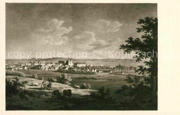 Kuenstlerkarte W. Scheuchzer Donaueschingen 1827