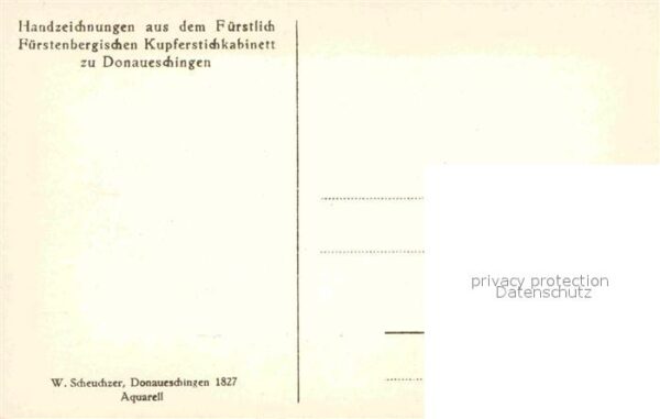 Kuenstlerkarte W. Scheuchzer Donaueschingen 1827 – Bild 2