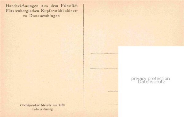 Federzeichnung Oberdeutscher Meister um 1480 Kupfersti – Bild 2