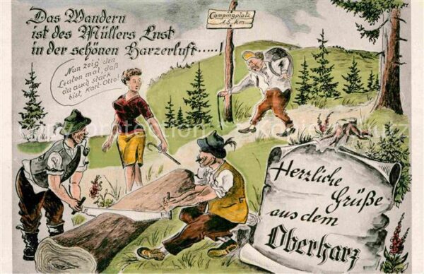 Wandern Humor Holzsäger Oberharz