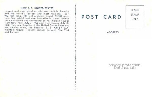 Dampfer Oceanliner S.S. United States – Bild 2
