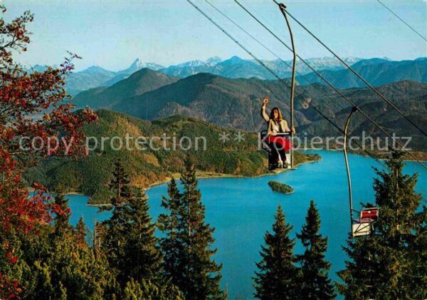Sessellift Herzogstand Walchensee Tiroler Berge
