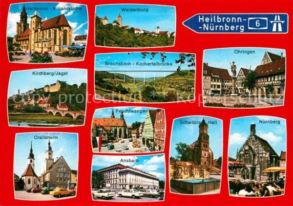 Autobahn Heilbronn-Nürnberg Waldenburg Ansbach C