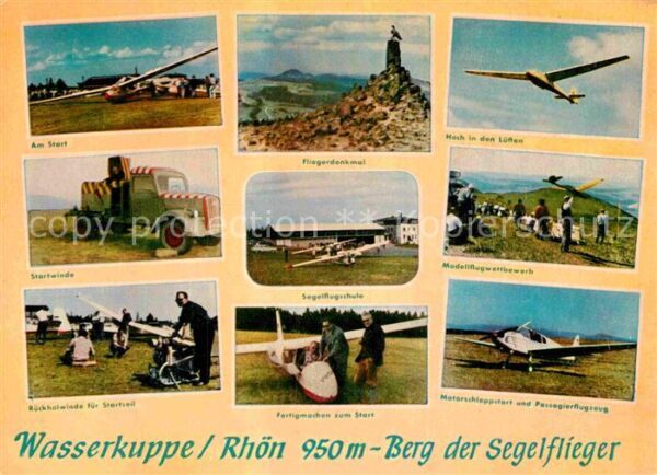 Segelflug Gliding Vol-Voile Vuolo-a-Vela Wasserkuppe Rhön Fliegerdenkmal Segelfl