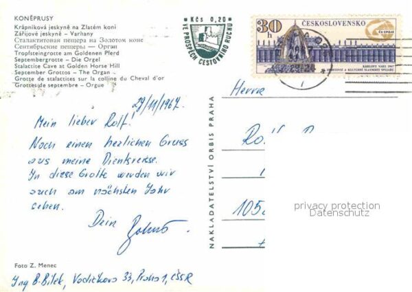 Hoehlen Caves Grottes Koneprusy Zarijove jeskyne Varhany – Bild 2