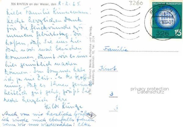 Liederkarte Weserlied Rinteln – Bild 2