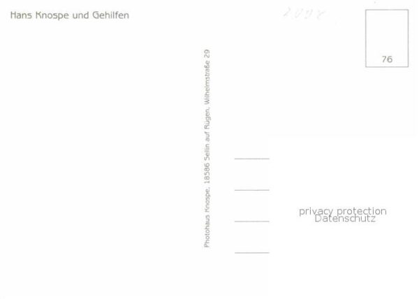 Fotograf Fotokunst Hans Knospe und Gehilfen Fotoapparat – Bild 2