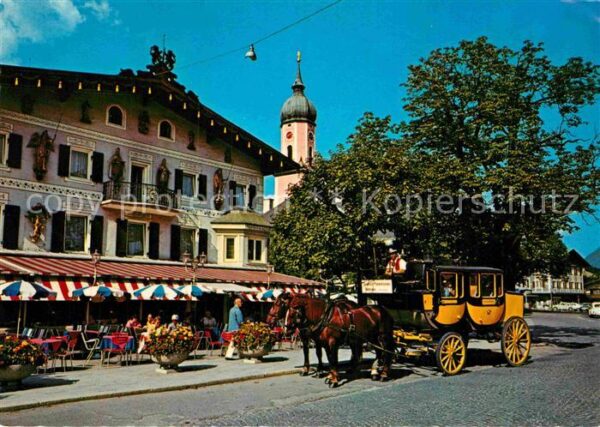 Postkutsche Garmisch-Partenkirchen Marienplatz Clau