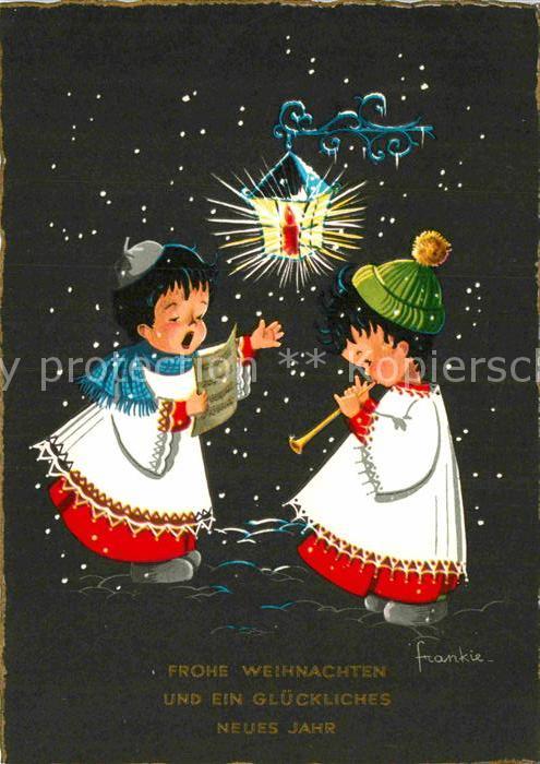 Weihnachten Neujahr Kinder Gesang Laterne Künsterka