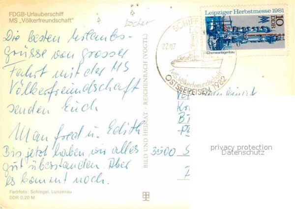 Schiffe Ships Navires MS Völkerfreundschaft – Bild 2