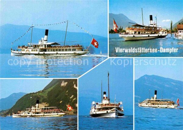 Dampfer Seitenrad DS Schiller DS Gallia DS Unterwalden DS
