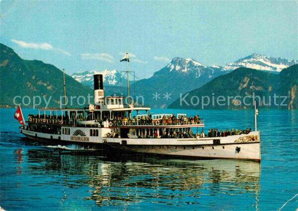 Dampfer Seitenrad Unterwalden Vierwaldstättersee