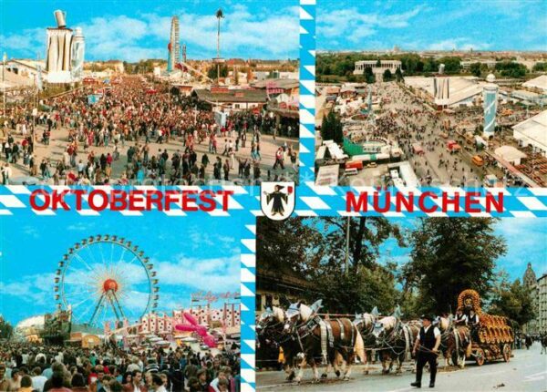 Oktoberfest München Brauerei-Pferdegespann Riesenra