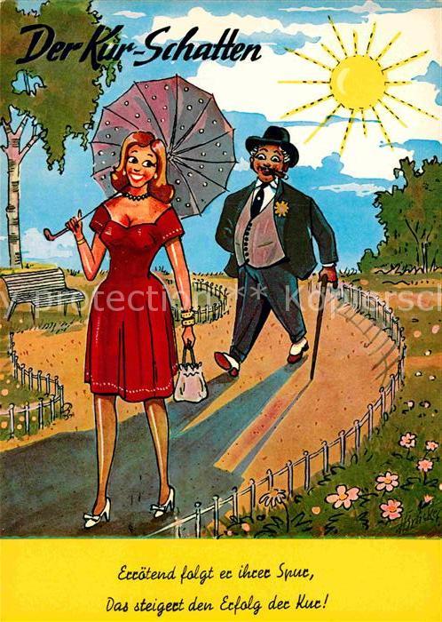 Humor Kur Schatten Mann Zigarre Frau