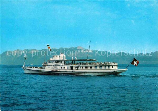 Dampfer Seitenrad Bateau Lausanne