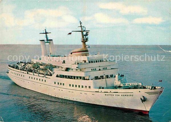 Schiffe Ships Navires Seebäderschiff Wappen von Hamburg