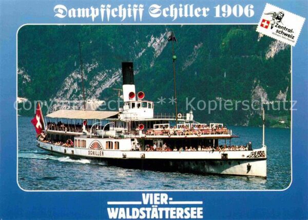 Dampfer Seitenrad Schiller Vierwaldstättersee