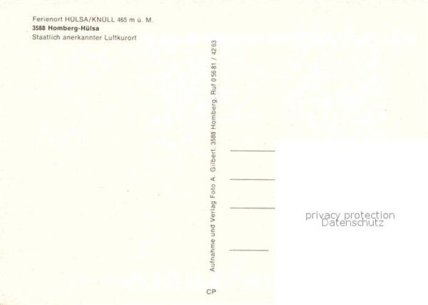 Liederkarte Mein Dörflein am Knüll Homberg-Hülsa – Bild 2