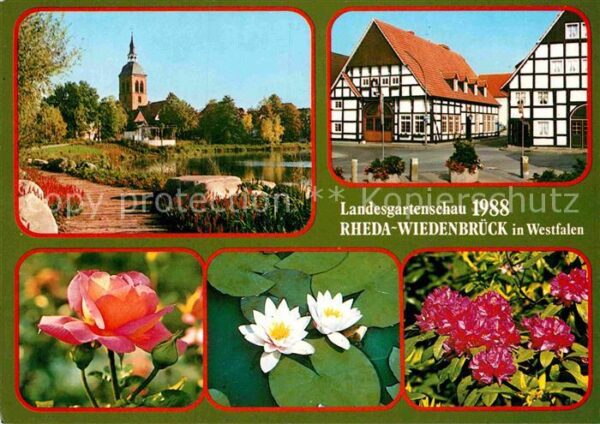 Rheda-Wiedenbrueck Landesgartenschau Kirche Seerosen Azale
