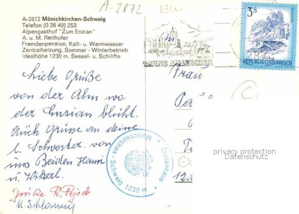 Schwaig Moenichkirchen Wegkreuz Alpengasthof zum Enzian – Bild 2