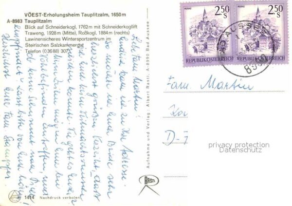 Tauplitzalm Voest Erholungsheim Schneiderkogl Rossk – Bild 2