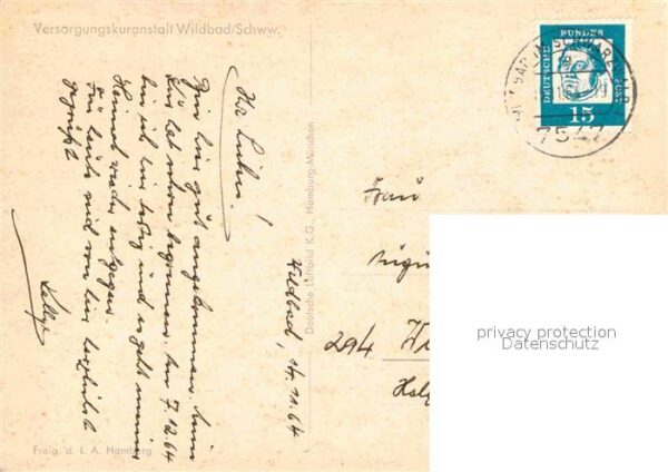 Wildbad Schwarzwald Fliegeraufnahme Versorgungskuranstalt – Bild 2