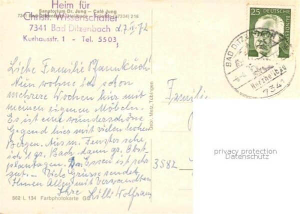 Bad Ditzenbach Sanatorium Dr Jung Cafe Jung – Bild 2