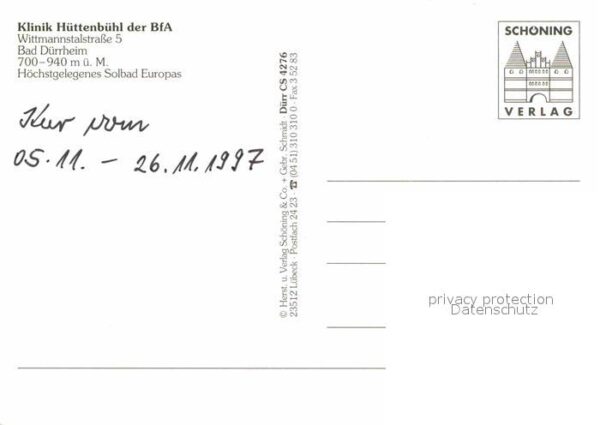Bad Duerrheim Fliegeraufnahme Klinik Hüttenbühl BfA – Bild 2