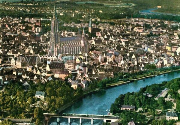 Ulm Donau Fliegeraufnahme Münster
