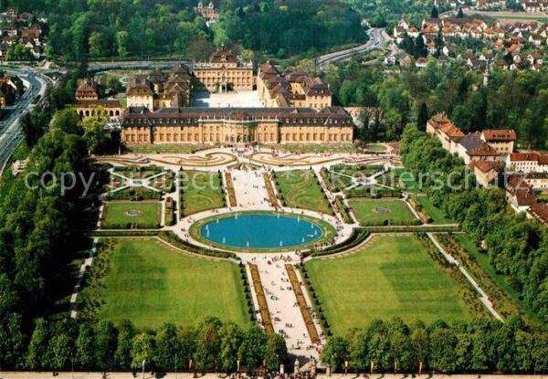 Ludwigsburg Wuerttemberg Residenz Blühendes Barock Flugaufnahme