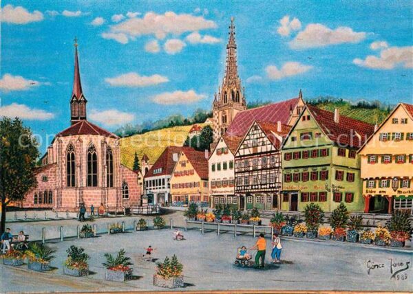 Esslingen Neckar Marktplatz Münster Frauenkirche