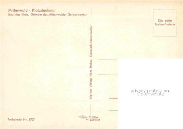 Mittenwald Bayern Klotzdenkmal – Bild 2
