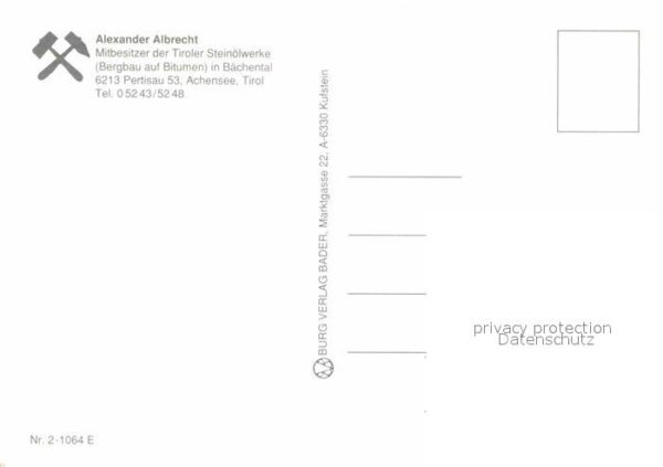 Pertisau Achensee Alexander Albrecht Bergbau auf Bitumen – Bild 2
