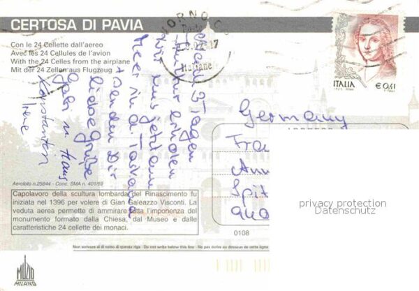Certosa Di Pavia Fliegeraufnahme Kloster 24 Zellen – Bild 2