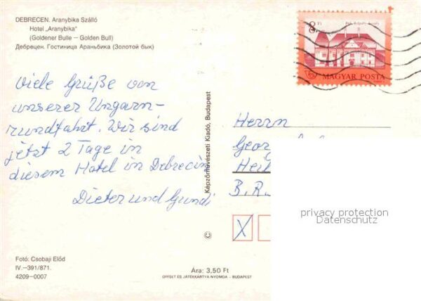 Debrecen Debrezin Hotel Aranybika – Bild 2