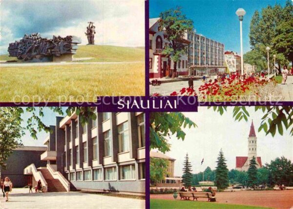 Siauliai Denkmal Bibliothek Strassenpartie Kirch