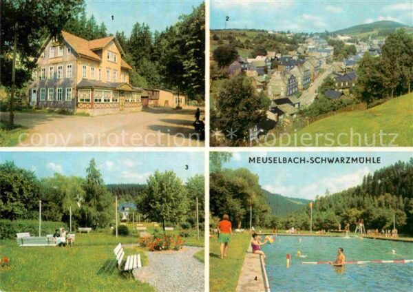 Meuselbach-Schwarzmuehle Konsum Gaststätte Anlagen Schwimmbad