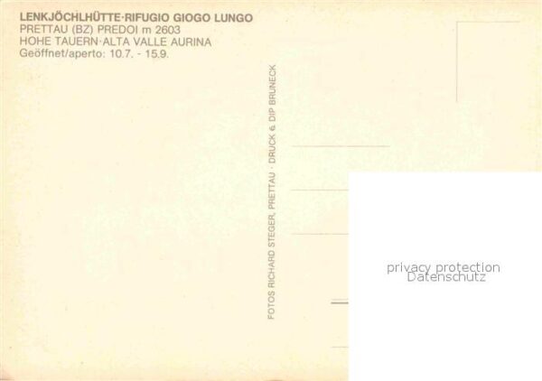 Prettau Lenkjöchlhütte Hohe Tauern Rifugio Giog – Bild 2